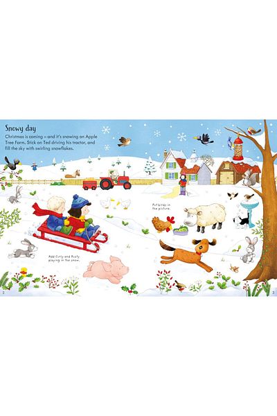 Usborne Children's Book, , Poppy And Sam's Christmas Sticker Book, 3 Years