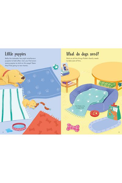 Usborne Children's Book, , Little First Stickers Dogs And Puppies, 3 Years