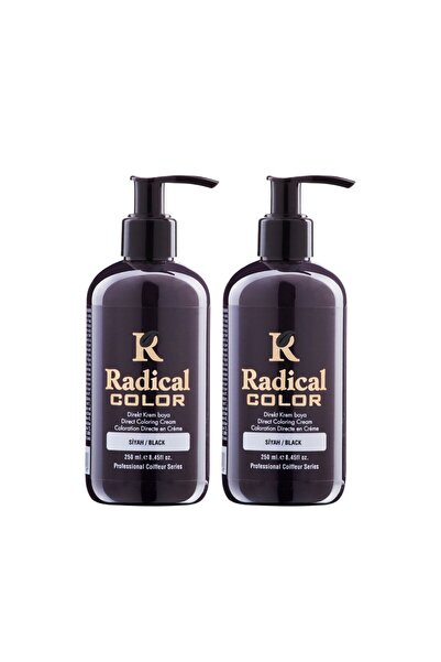 Radical Color Black Amonyaksız Su Bazlı Saç Boyası 250 ML 2 Adet Siyah