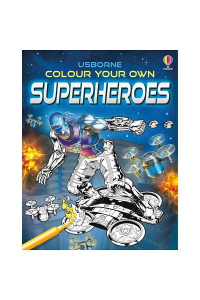Usborne Children's book - Colour Your Own Superheroes