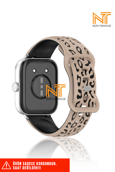 Nezih Case Xiaomi Redmi Watch 4 / 5 / 6 / Band 8 Pro / Uyumlu A Kalite Leopar...