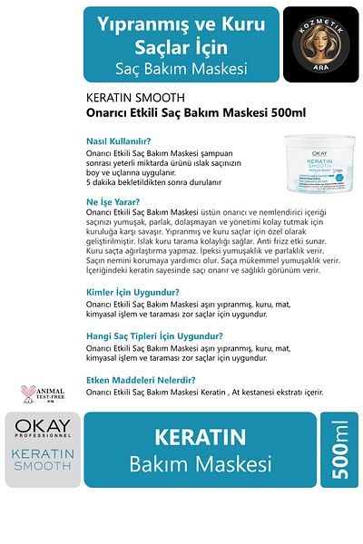 Okay Keratin Smooth Repair Mask 500ml
