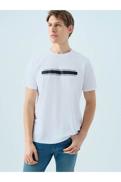 Loft Ανδρικό μπλουζάκι Regular Fit White Lf2038585
