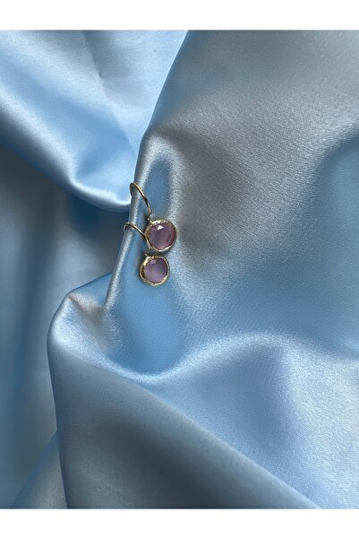 FASHION Minimal Geometrik Renkli Doğal Taş Küpe