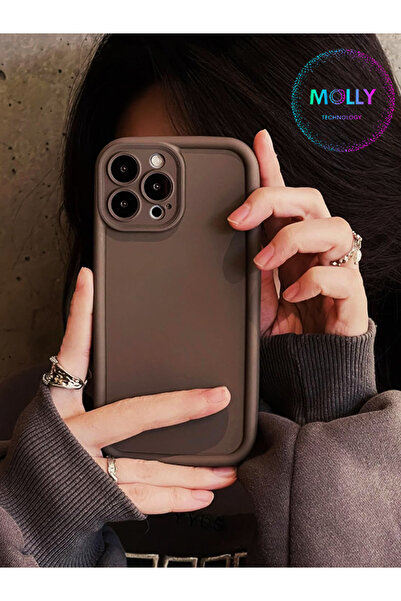 Molly Oppo A74 İçin Siyah Kenarları Kalın Pan Silikon Kılıf