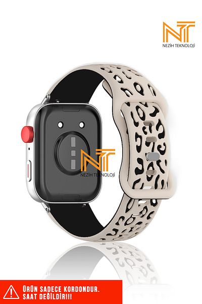 Nezih Case ساعة Huawei Watch Fit 3 / Fit 4 / Fit 4 Pro متوافقة مع سلك / حزام سيليكون عالي الجودة بنمط الفهد