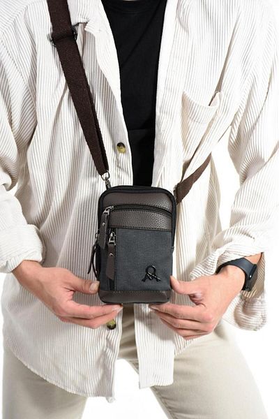 Baginn Geantă pentru telefon pentru bărbați din pânză, 20*12 cm, geantă de umăr cu curea încrucișată Mega Bag