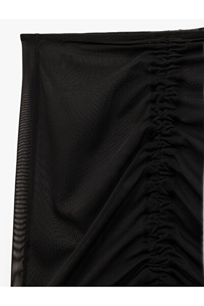Koton Drapérová tylová mini sukně Pareo s detaily šněrování