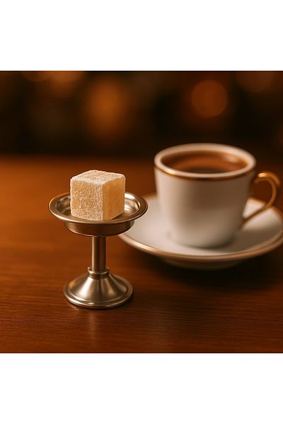 ÖZBURAK 6 Mini Turkish Delight Bowls, Steel Legs, Chocolate Bowl & Coffee Side, Diameter: 6 Length: 7 cm