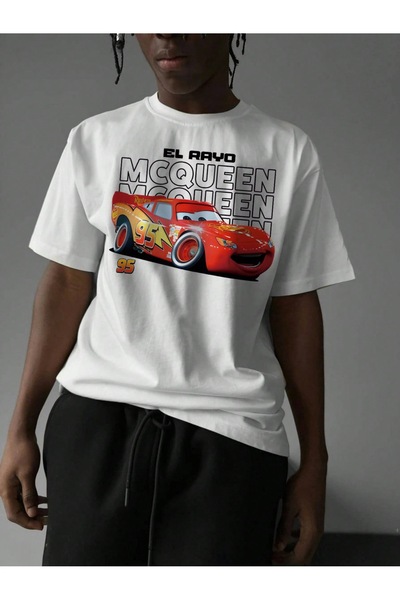 Jose Clothing Tricou imprimat cu mânecă scurtă cu croială supradimensionată