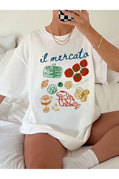 Jose Clothing Tricou imprimat cu mânecă scurtă cu croială supradimensionată