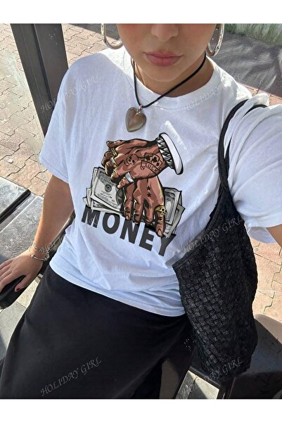 Jose Clothing Tricou imprimat cu mânecă scurtă cu croială supradimensionată