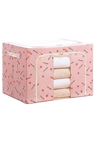 Flippy Foldable Storage Box, Flippy, With Zipper, 66L, Textile, 50x40x33 cm, with Window, Metal Frame, Stab