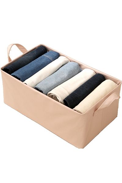 Flippy Flippy Basket Storage Box, Eco-Leather, Foldable, 47x28x20 cm, 26L, Metal Frame, Pink