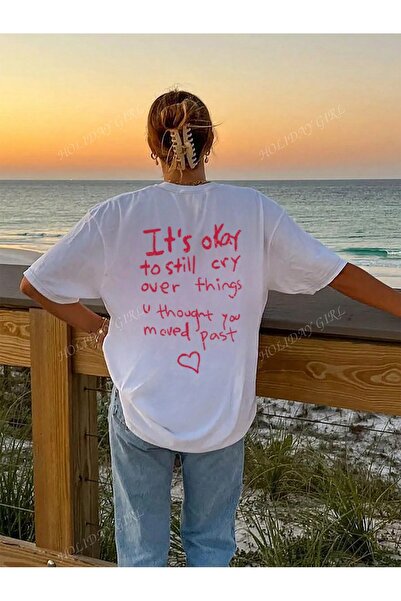 Bengi Clothing تي شيرت مطبوع بأكمام قصيرة وقصة كبيرة الحجم