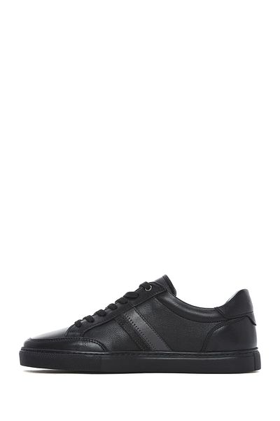 Derimod Men's Black Lace-Up Leather Sneaker 25Sfd 674618