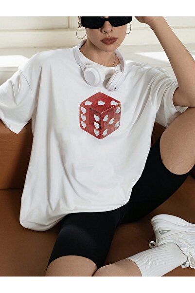 Jose Clothing Tricou imprimat cu mânecă scurtă cu croială supradimensionată