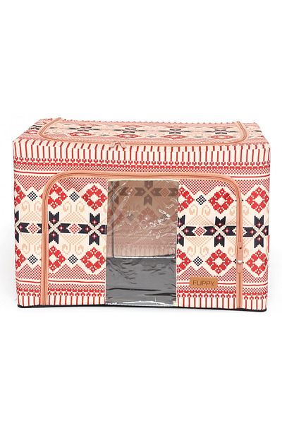 Flippy Flippy Folding Storage Box, 66L, Window, 2 Doors, Metal Frame, Traditional Model