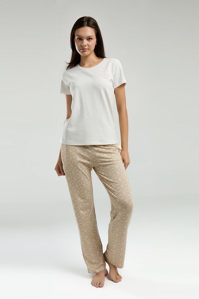 Pierre Cardin Set pijamale pentru femei cu mâneci scurte cu decolteu crew THCLVR.01.PCR