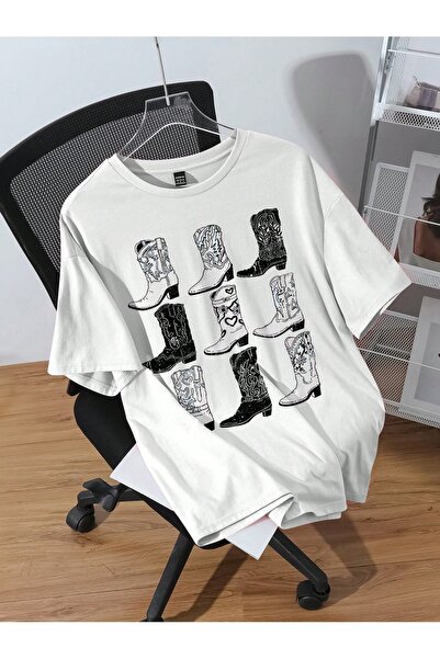 Jose Clothing Tricou imprimat cu mânecă scurtă cu croială supradimensionată