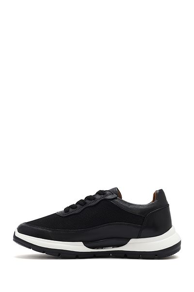 Derimod Men's Black Lace-Up Leather Sneaker 25Sfd 611314