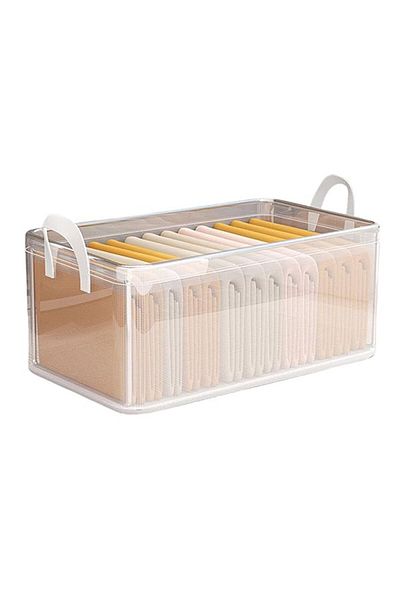 Flippy Storage Box, 26 L, Robust For Household Organization, 26l, 47 X 28 X 20 Cm, Transparent