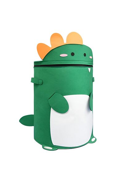 Flippy 2in1 Storage Box Carpet Toys and Lego Large Capacity, Height 40cm, Green Dinosaur