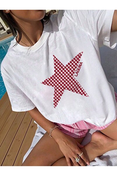 Jose Clothing Tricou imprimat cu mânecă scurtă cu croială supradimensionată