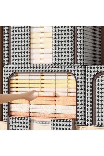 Flippy Foldable Storage Box, Flippy, With Zipper, 66 L, Textile, 50x40x33 cm, Zebra Design