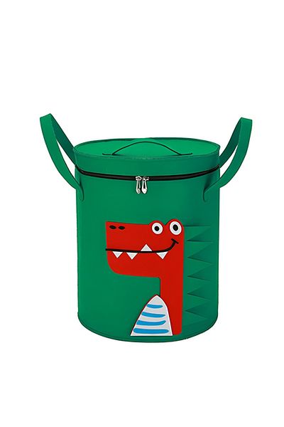 Flippy 2in1 Storage Box, For Toys And Lego, Carpet 150cm, With Handles, 40cm Crocodile Pattern, Green