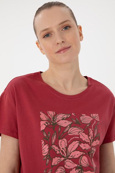 U.S. Polo Assn. Women's Comfort Patterned Crew Neck T-Shirt Tekspor 210409 .4