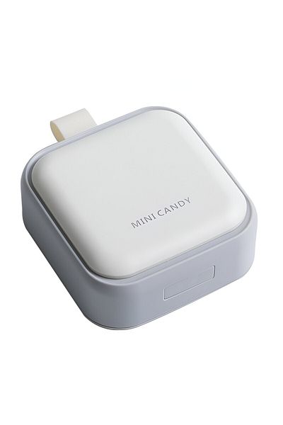 Flippy Flippy Mini Medicine Storage Box, 4 Compartments, Portable, Yellow, 7.5x7.5x3 cm