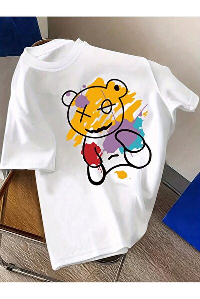 Jose Clothing Tricou imprimat cu mânecă scurtă cu croială supradimensionată