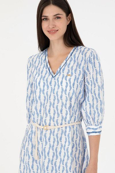 U.S. Polo Assn. Rochie țesută albastru închis pentru femei TEKSPOR181921.2