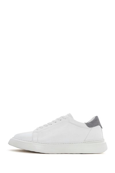 Derimod Men's White Lace-Up Leather Sneaker 25Sfd7000Ft