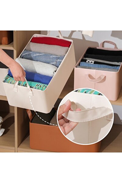 Flippy Storage Box Type Basket, Flippy, Leather Material, Foldable, 47x28x20 cm, 26 l, Metal Frame, wit