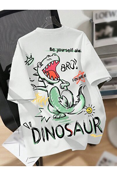 Jose Clothing تي شيرت مطبوع بأكمام قصيرة وقصة كبيرة الحجم