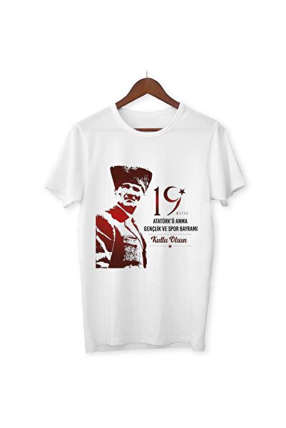 ALPŞAN TİCARET Μπλουζάκι Μνήμης Ατατούρκ για ενήλικες Unisex 19 Μαΐου Ημέρα Ν...
