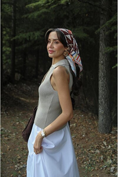 Havoş Beige Davino Polo Neck Knitwear Vest