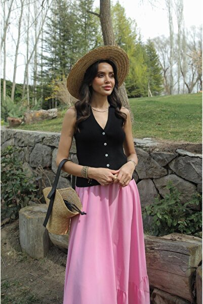 Havoş Black Davino Polo Neck Knitwear Vest