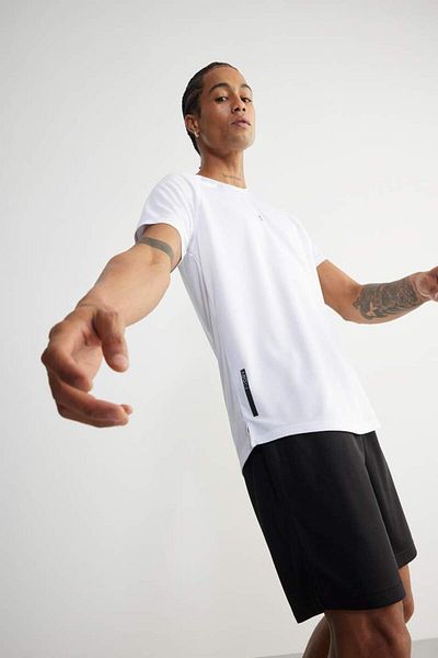DeFacto New Season Defactofit Quick Dry Slim Fit Tight Fit Crew Neck Printed Sportsman
