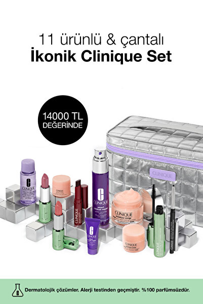Clinique İkonik Clinique Set - 11 Adet Ürün + Çanta
