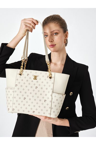 Pierre Cardin Vanilla Monogram Women's Shoulder Bag 05Po25Y1890