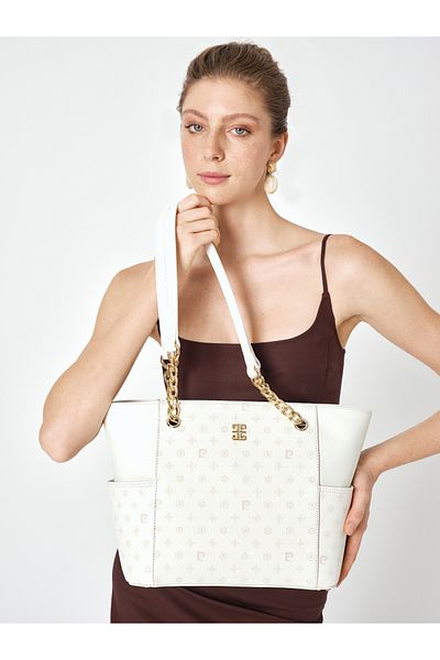 Pierre Cardin حقيبة كتف نسائية على شكل عظمة مونوغرام 05PO25Y1890