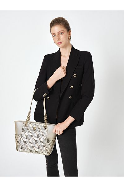Pierre Cardin Geantă de umăr nouă aurie pentru femei 05PO25Y1890
