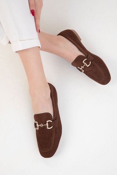 SOHO Braune Wildleder-Damen-Loafer-Schuhe 18930