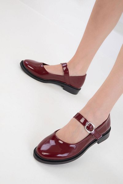 SOHO 20499 Claret Red Lakierowane Buty Damskie Mokasyny