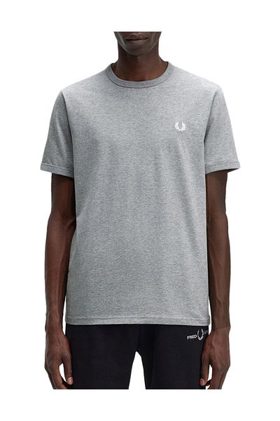 Fred Perry Ανδρικό T-Shirt - Χρώμα, Κοντό μανίκι, Στρογγυλή λαιμόκοψη, Εκτύπωση λογότυπου