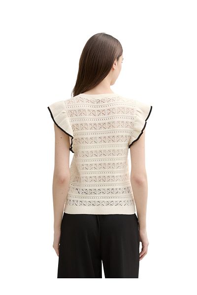 Tom Tailor Denim Knit-Top mit Volants