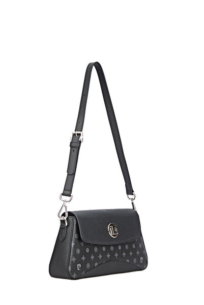 Pierre Cardin Schwarze Monogramm-Umhängetasche für Damen